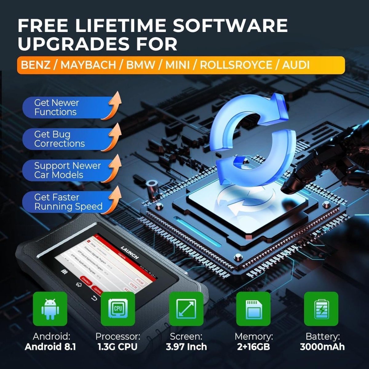 Launch Creader Elite 2.0 OBD2 Diagnostic tool for VAG vehicles