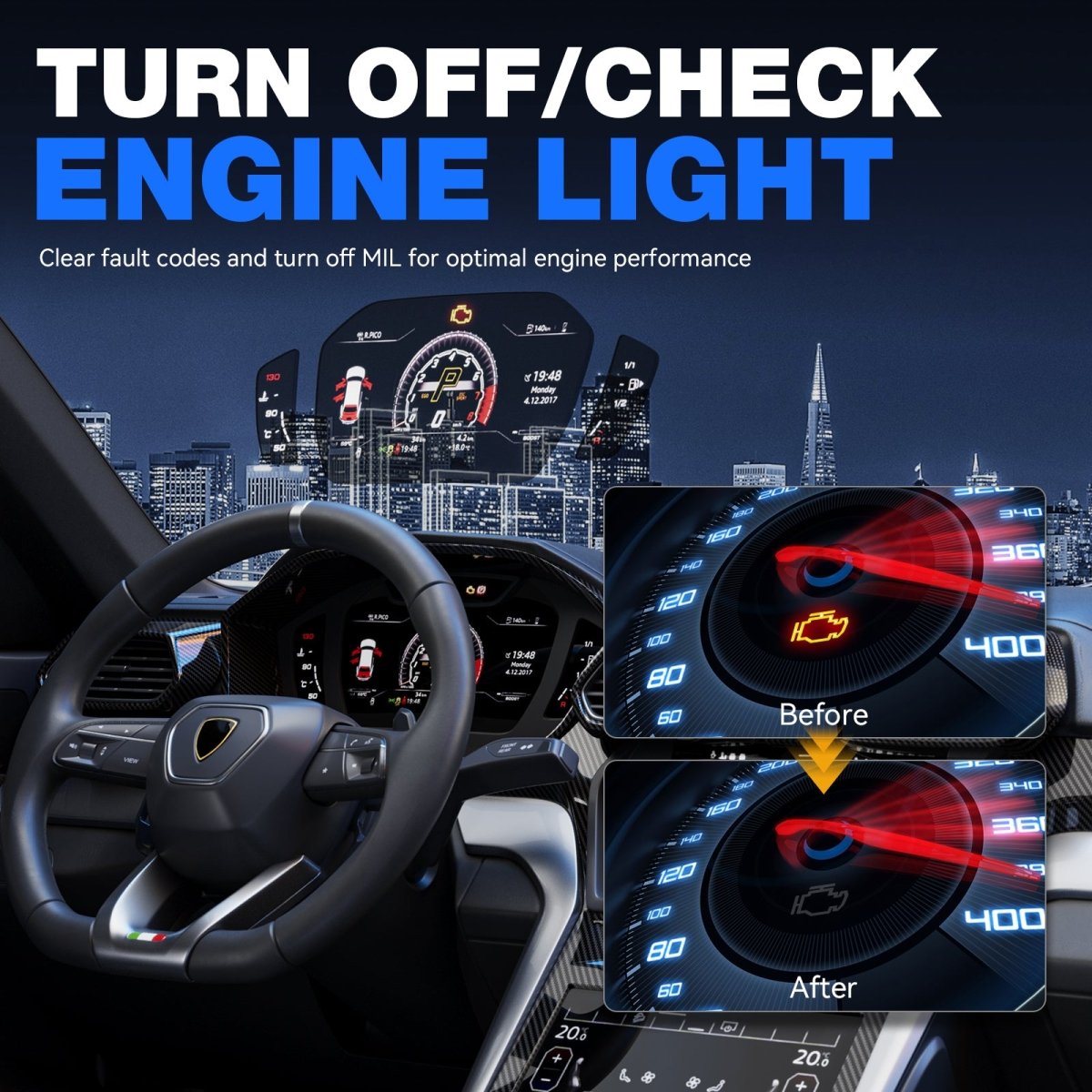 2025 VDIAGTOOL VD30 Pro OBD2 Scanner – check engine light