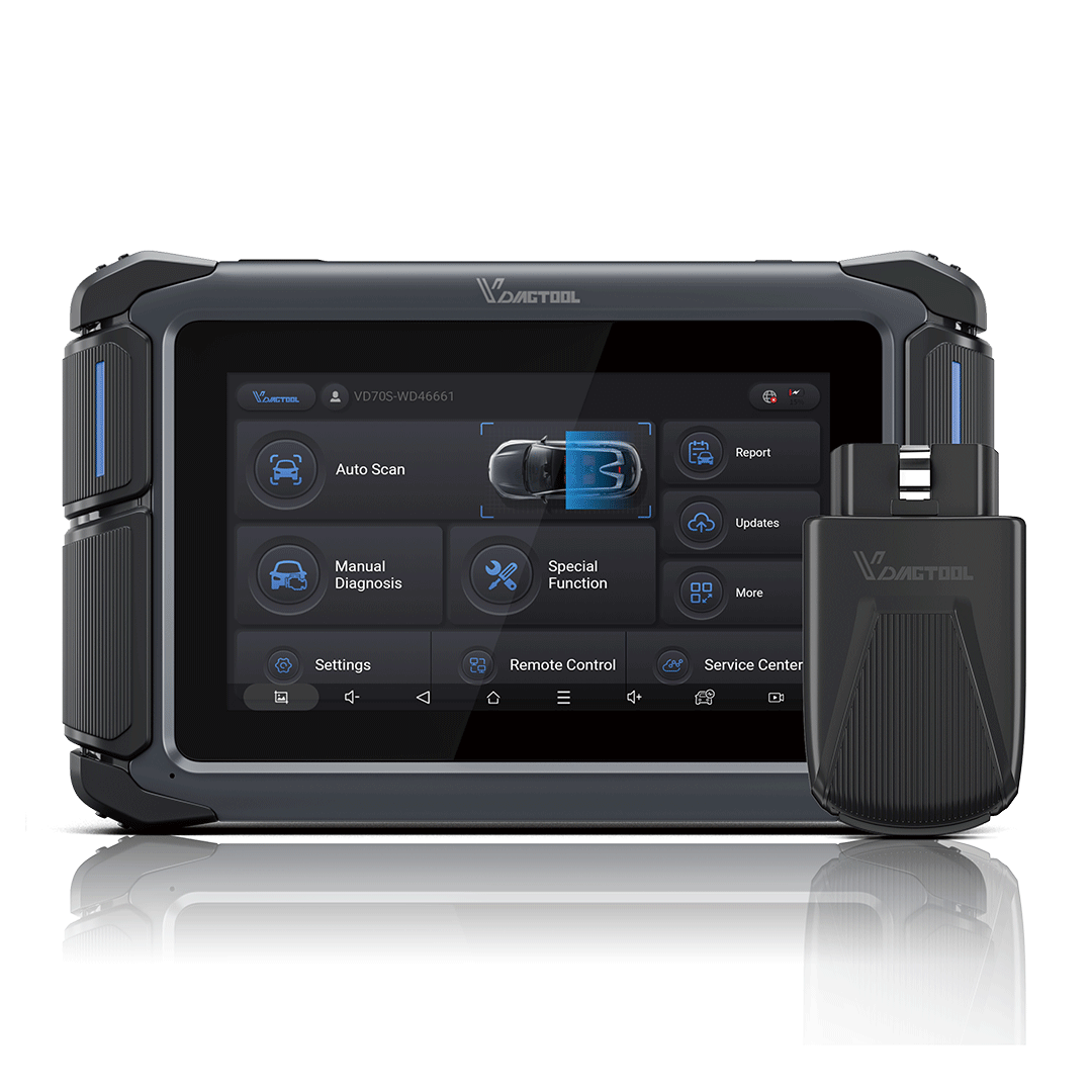 thumbnail image 2 of VDIAGTOOL VD70 Full System OBD2 Scanner – Bi-Directional Control, Key Coding, Android 10 2 of 2