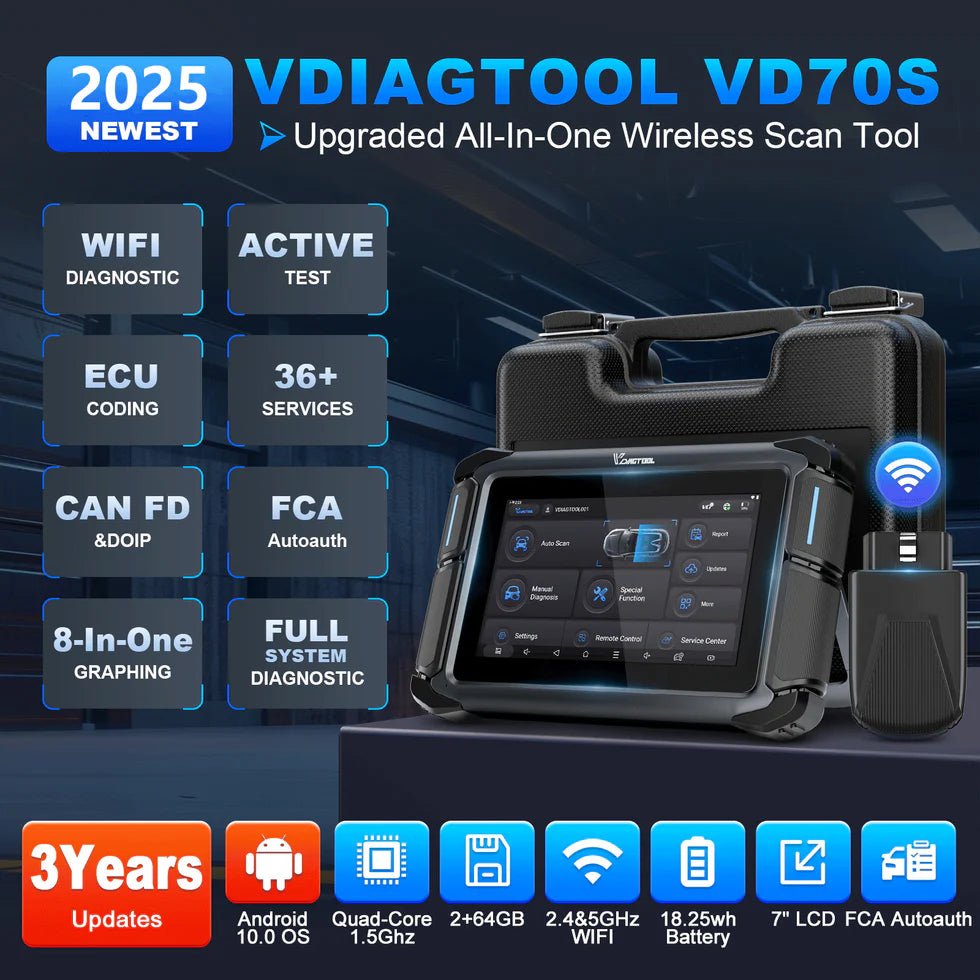 VDIAGTOOL VD70S Upgraded All-In-One Wireless Scan Tool
