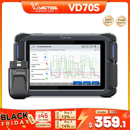2025 VDIAGTOOL VD70S Automotive OBD2 Scanner with ECU Coding, 36 Services, Bi - Directional Control Wireless Diagnostic Tool - Auto Diagnostic Tool