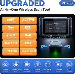 Vdiagtool Vd70s Upgraded Wireless OBD2 Scan Tool
