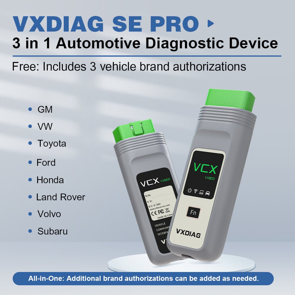 2025 VXDIAG VCX SE Pro 3-in-1 Diagnostic Tool | GM, VW, JLR, Ford/Mazda, Toyota & More | ECU Coding & Programming - ACARTOOL