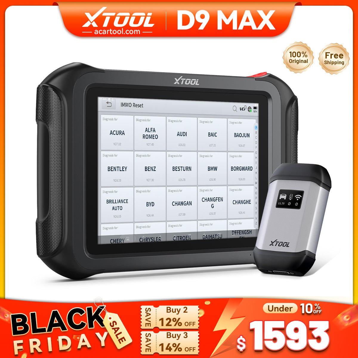 Xtool D9max Obd2 Scanner Black Friday Mega Sale