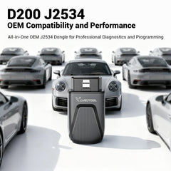 VDIAGTOOL D200 Bluetooth OBD2 Scanner – Advanced Full System Diagnostics, Full Active Tests, 26 Service Functions, J2534 Ready, Lifetime Free Update