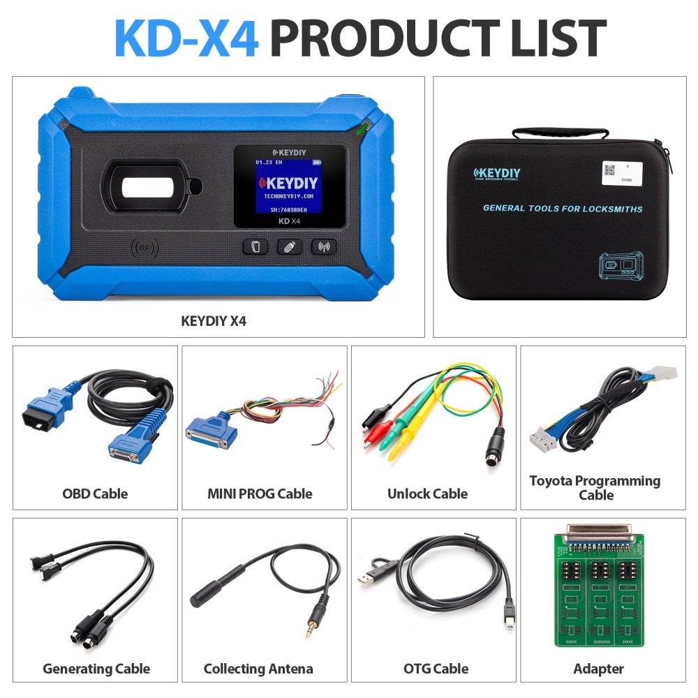 KEYDIY KD - X4 | Advanced Remote Generator & Chip Reader – Multi - Function Key Programming Tool via Bluetooth/USB – Upgrade to KD - X2/KD - MAX - Key Programmer