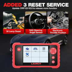 LAUNCH CRP123 V2.0 Elite OBD2 Scanner – 4 Systems Diagnostic Tool with Oil/Throttle/SAS Reset, Live Data & Lifetime Updates – 2025 New Version.