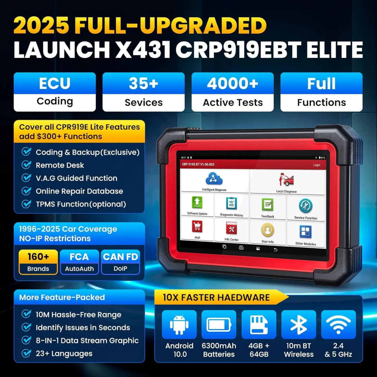 LAUNCH X431 CRP919EBT OBD2 DIAGNOSTIC SCANNER