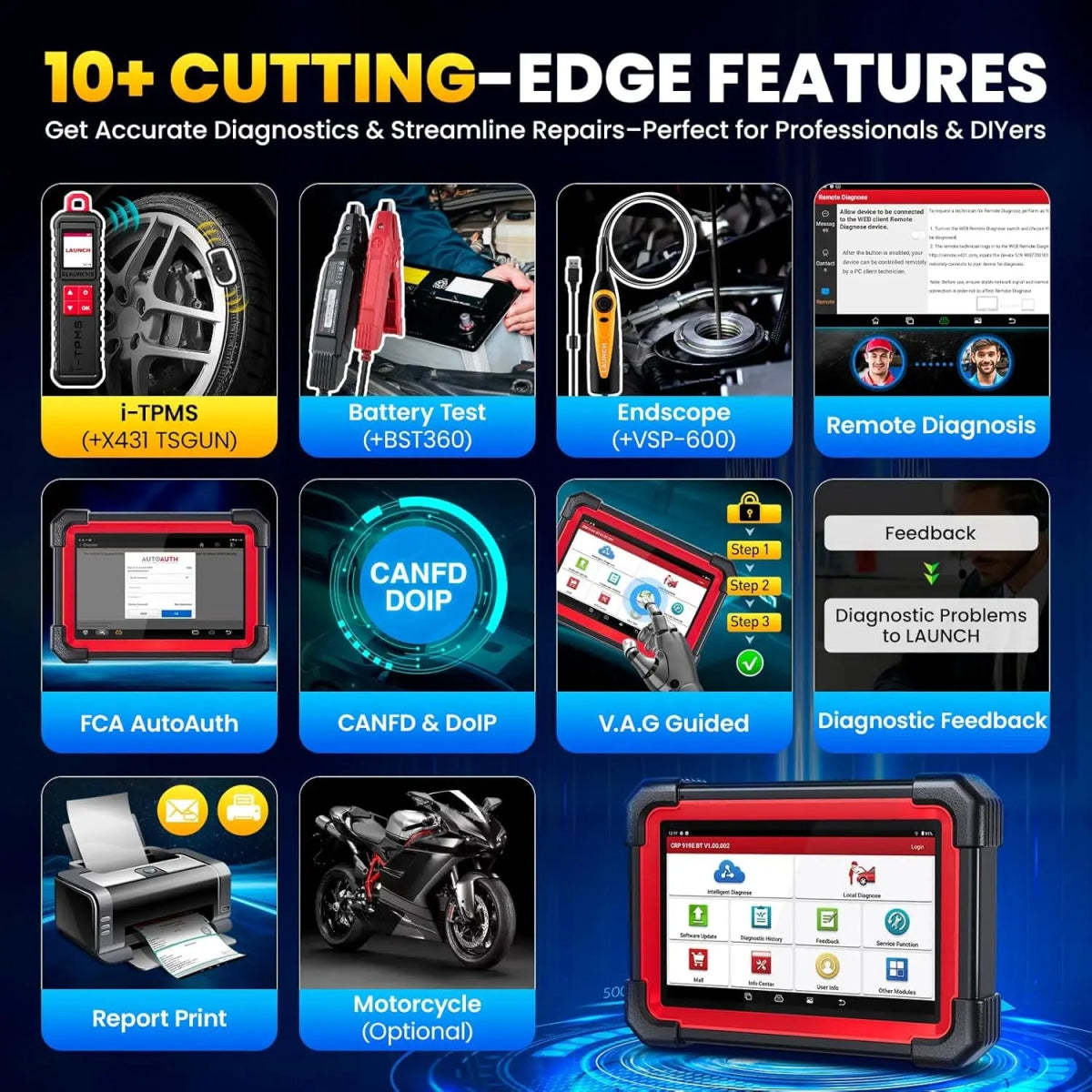 LAUNCH CRP919EBT OBD2 DIAGNOSTIC SCANNER