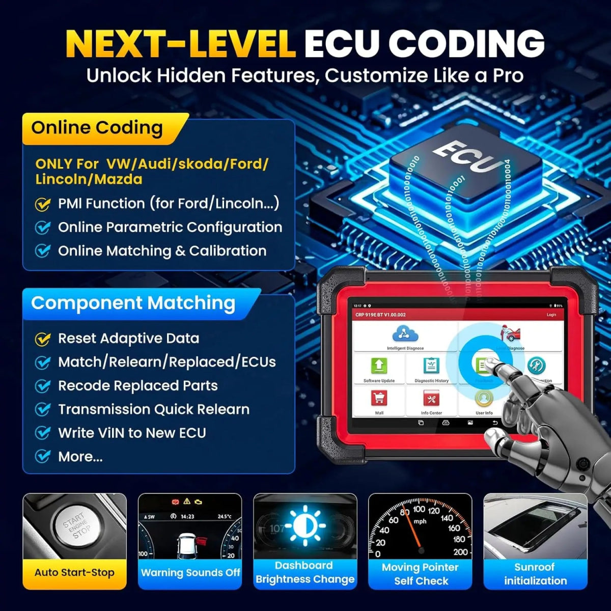 LAUNCH X431 CRP919EBT with ECU CODING