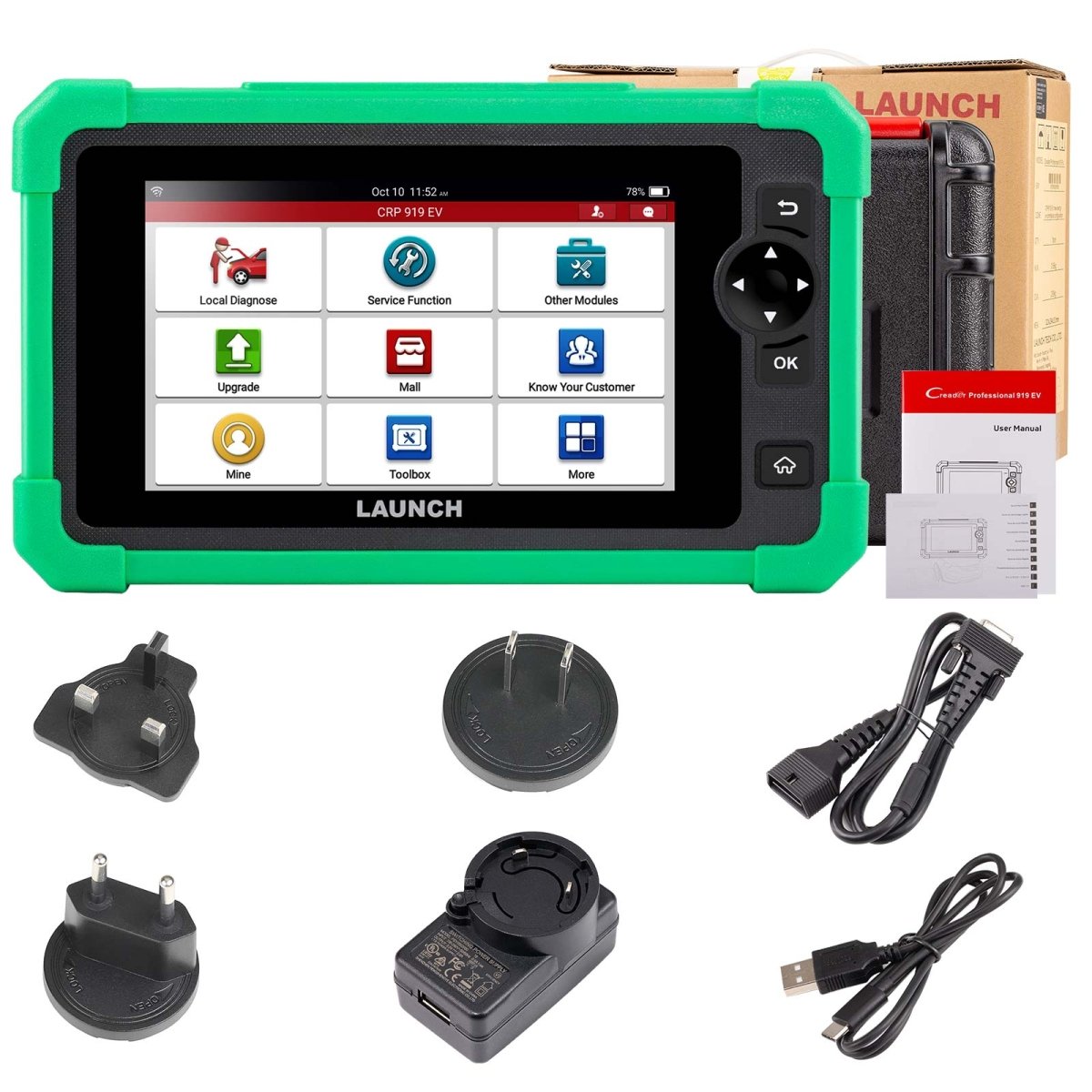 Launch CRP919EV Kit with Cables, User Manual, and Carrying Case