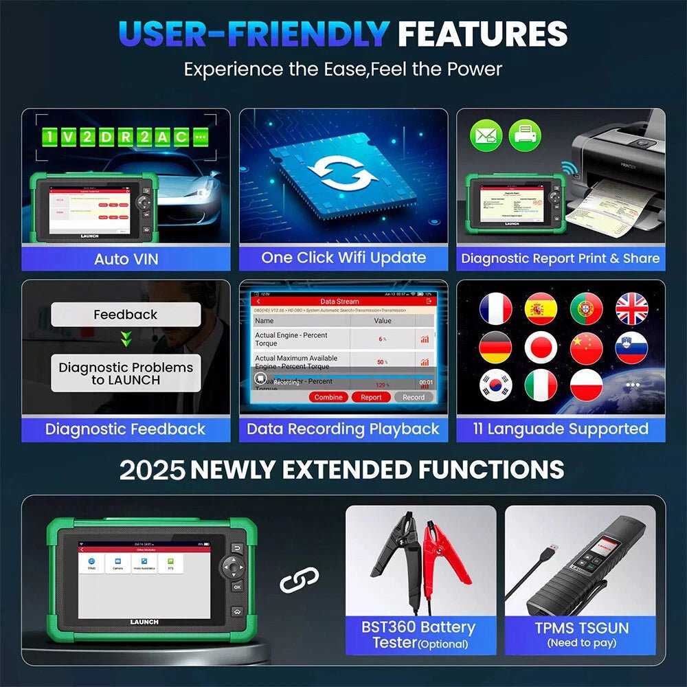 Android 10-Based EV Diagnostic Scanner with 7” Touchscreen