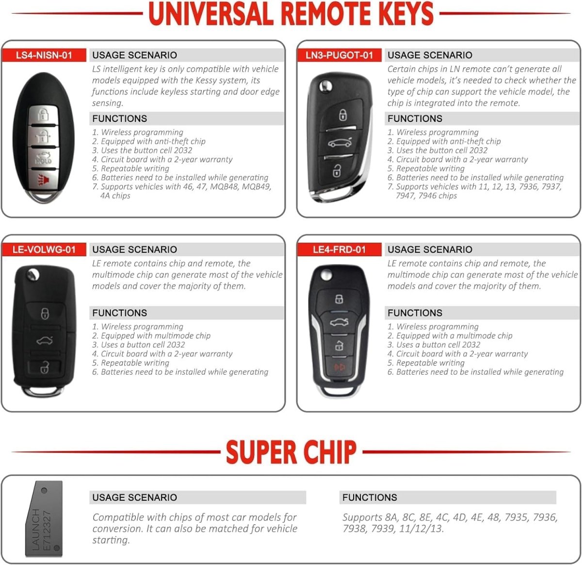 LAUNCH X431 Key Programmer with Universal Remotes KEYS