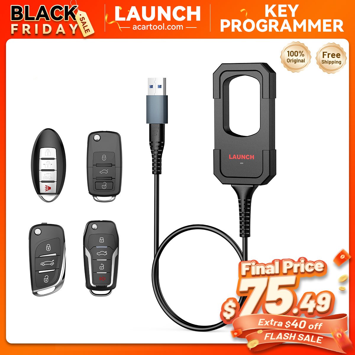 Launch X431 Key Programmer With 4 Keys Set Black Friday Deal