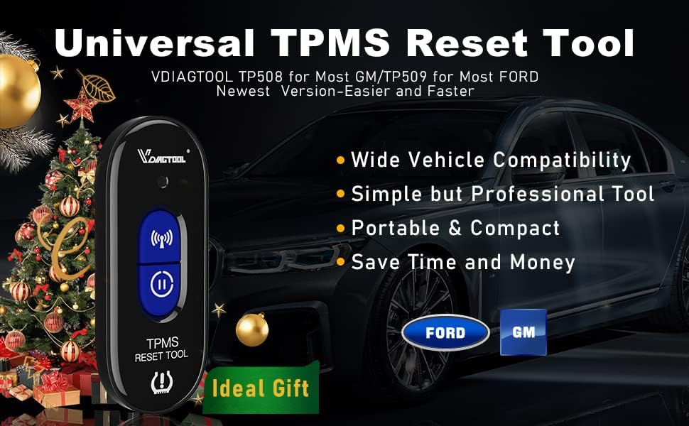 VDIAGTOOL TP508 TPMS Relearn Tool for GM – Tire Pressure Sensor Reset & Activation Tool for 2006–2022 GM Vehicles - ACARTOOL