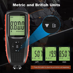 VDIAGTOOL VC200 Digital Paint Thickness Gauge | Car Body Coating Tester with Backlight, Fe/NFe Probe & Rechargeable Battery - ACARTOOL