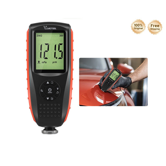 VDIAGTOOL VC200 Digital Paint Thickness Gauge | Car Body Coating Tester with Backlight, Fe/NFe Probe & Rechargeable Battery - paint thickness gauge