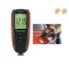 VDIAGTOOL VC200 Digital Paint Thickness Gauge | Car Body Coating Tester with Backlight, Fe/NFe Probe & Rechargeable Battery - paint thickness gauge