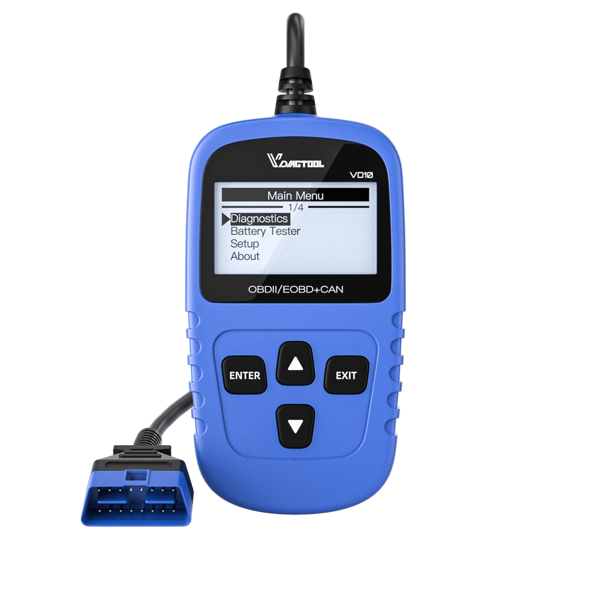 VDIAGTOOL VD10 OBD2 Scanner – Code Reader for Check Engine Light, Live Data, I/M Readiness, Plug & Play Diagnostic Tool - ACARTOOL