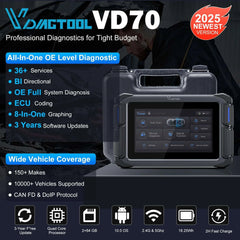 VDIAGTOOL VD70 Bi - Directional Scanner â ECU Coding, 36+ Reset Services, CAN FD & DoIP, Full System Diagnostics, 3 Years Free Updates - Car Diagnostic Tool