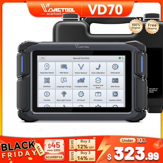 VDIAGTOOL VD70 Bi - Directional Scanner – ECU Coding, 36+ Reset Services, CAN FD & DoIP, Full System Diagnostics, 3 Years Free Updates - Car Diagnostic Tool