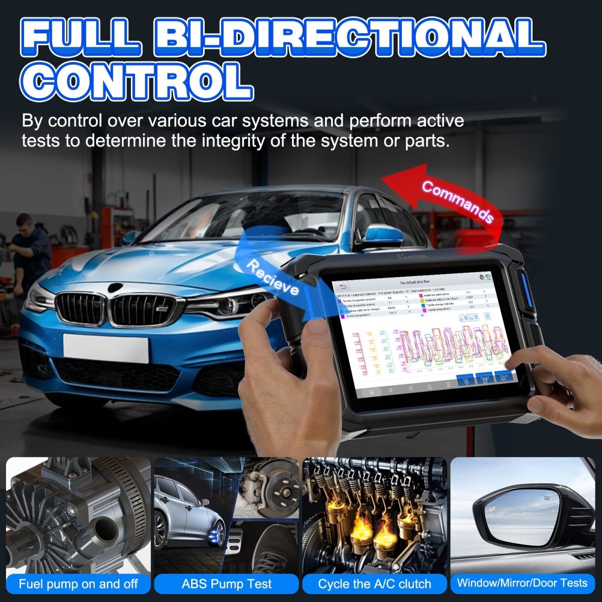 VDIAGTOOL VD70 Lite OBD2 Scanner BI-Directional Control