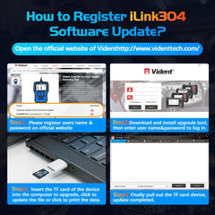 Vident iLink304 4-System OBD2 Scanner Lifetime Free Updates.