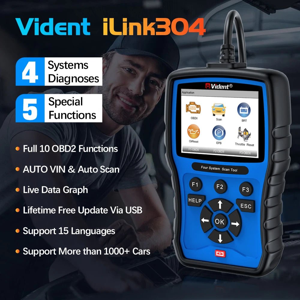 Vident iLink304 OBD2 Scanner 4-System