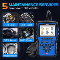 Vident iLink304 4-System OBD2 Scanner with Oil Reset, EPB, Throttle Relearn, SAS, BMS, Full OBDII Functions – Lifetime Free Updates.