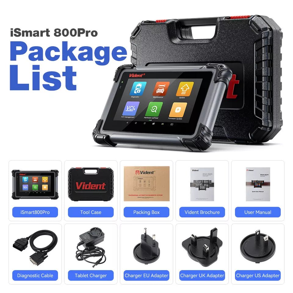Vident iSmart800Pro Bi-Directional Full System OBD2 Scanner | 40+ Services | Key Programming | CAN FD & DoIP Support.