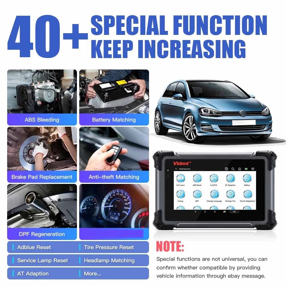 Vident iSmart800Pro Bi-Directional Full System OBD2 Scanner | 40+ Services | Key Programming | CAN FD & DoIP Support.