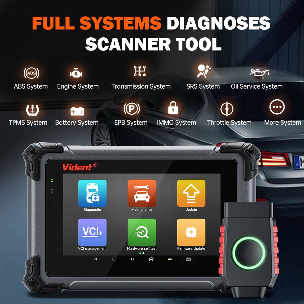 VIDENT iSmart800Pro BT Bluetooth OBD2 Scanner – 40+ Reset Functions, IMMO Key Programming, Bi-Directional Control, CAN FD & DoIP Support.