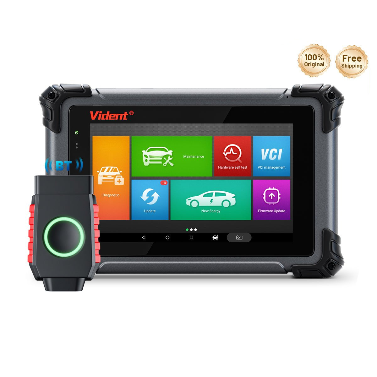 VIDENT iSmart800Pro BT Bluetooth OBD2 Scanner – 40+ Reset Functions, IMMO Key Programming, Bi - Directional Control, CAN FD & DoIP Support - Car Diagnostic Tool