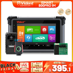 VIDENT iSmart800Pro IM – Key Programmer & Full - System Diagnostic Scanner with 40+ Special Functions, ECU Coding, IMMO, Bi - Directional Control - Key Programmer