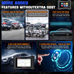 VIDENT iSmart810 OBD2 Diagnostic Tool with ECU Coding, Key Programming, 40+ Resets & Bi-Directional Control – 2025 Newest Automotive Scanner.