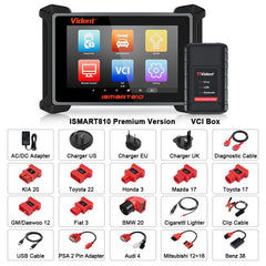 VIDENT ISMART810 Premium | Advanced Diagnostic Tool with ECU Coding, IMMO, 40+ Functions & Intelligent Topology | 3 Years Free Updates.