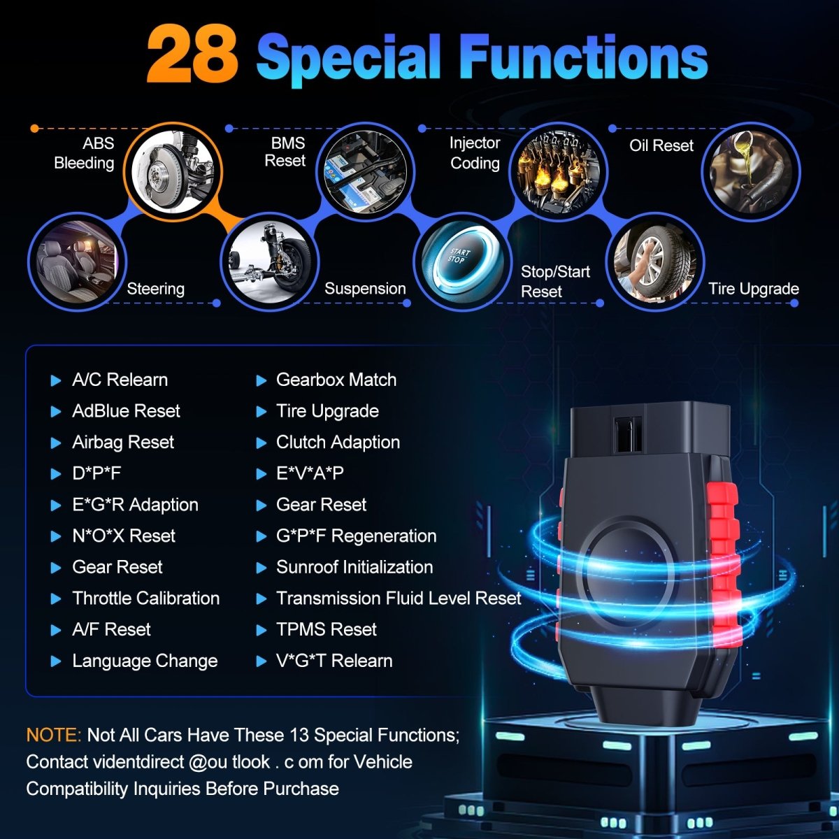 VIDENT iSmartDiag510 Pro OBD2 Scanner with 28+ Resets