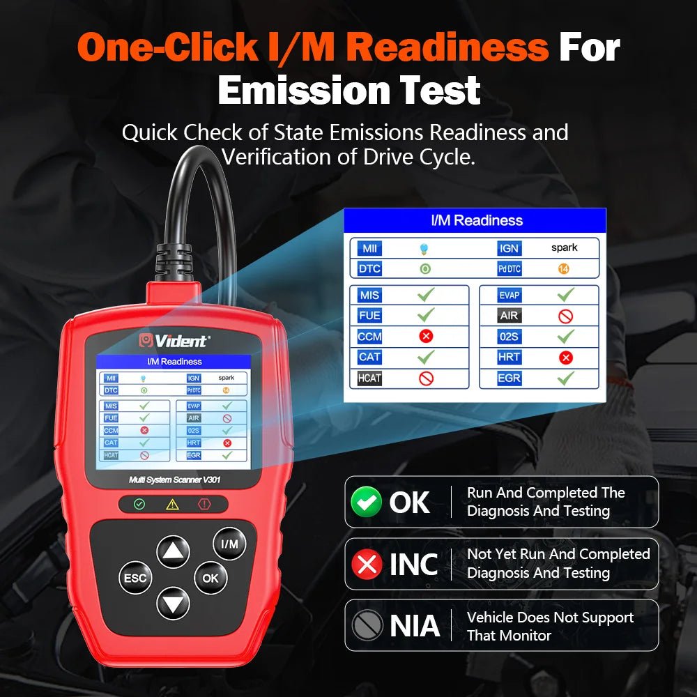 Vident V301 OBD2 Scanner – Full System Diagnostic Tool for VW/Audi/Skoda/SEAT & More (8 Reset Functions).