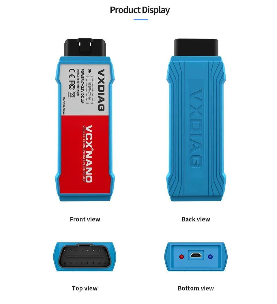VXDIAG VCX NANO for Ford & Mazda (USB Version) – J2534 OBD2 Diagnostic & Programming Tool.