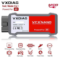 VXDIAG VCX NANO for Ford & Mazda (USB Version) – J2534 OBD2 Diagnostic & Programming Tool.