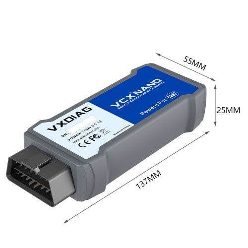 VXDIAG VCX NANO for GM (USB Version) – J2534 ECU Programming & OE Diagnostics (2000–2025).