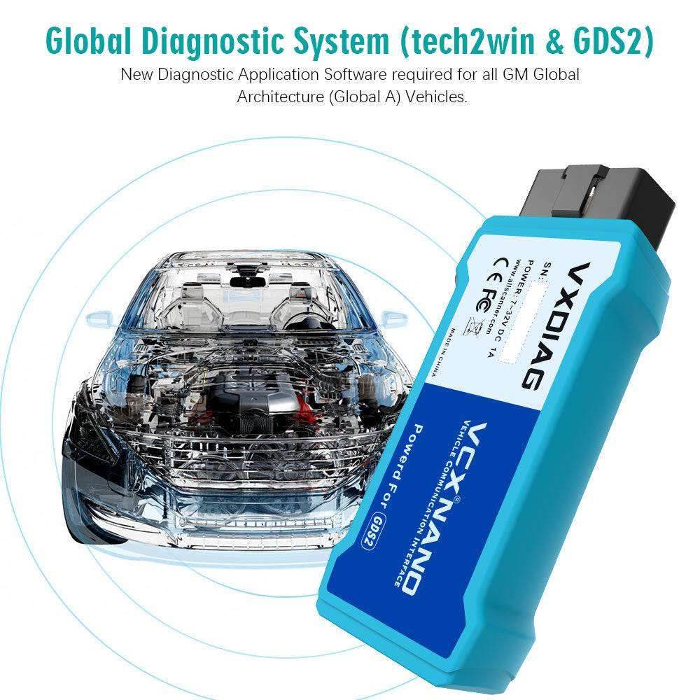 VXDIAG VCX NANO for GM – WiFi & USB | 2000–2025 All-System OBD2 Diagnostic & Programming Tool.