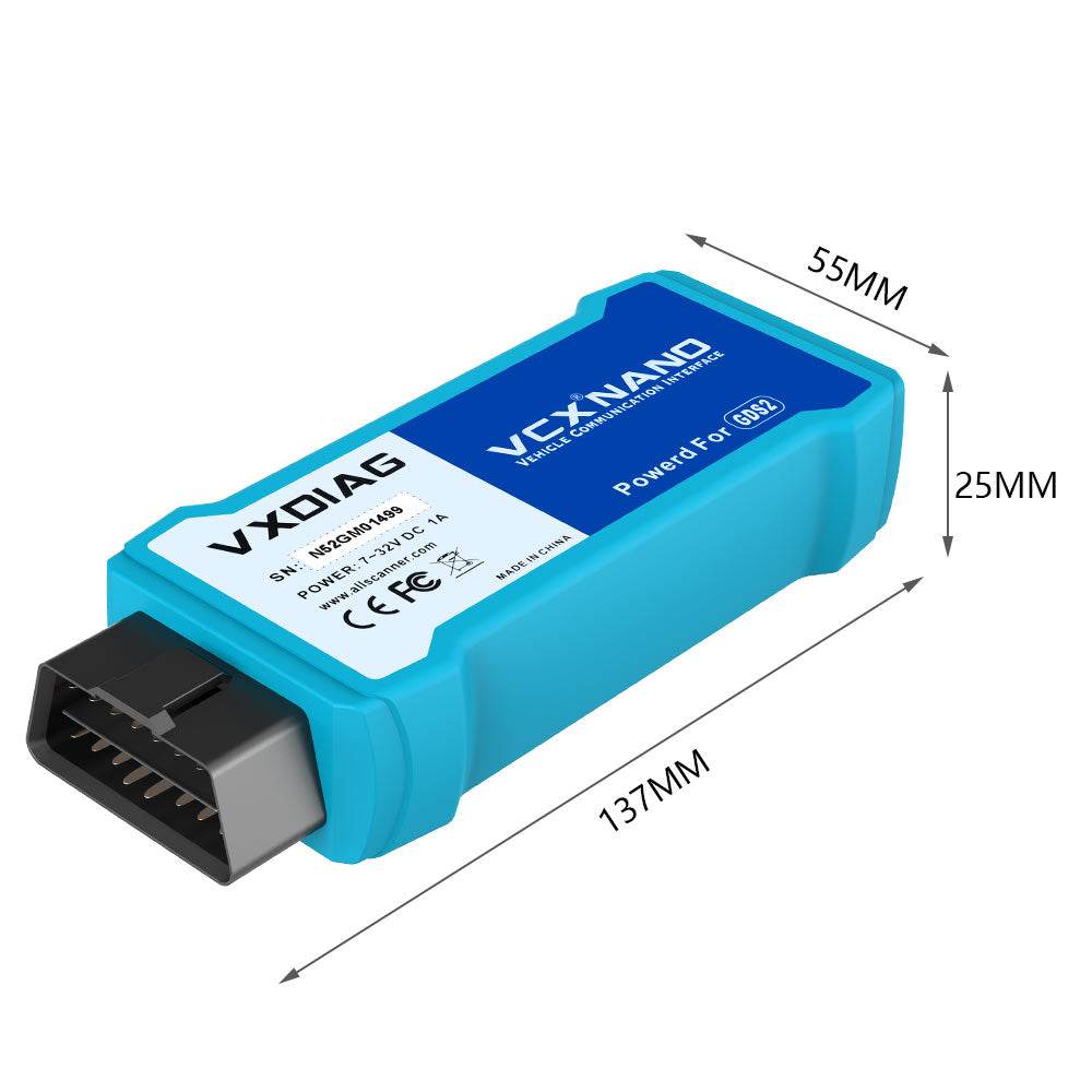VXDIAG VCX NANO for GM – WiFi & USB | 2000–2025 All-System OBD2 Diagnostic & Programming Tool.