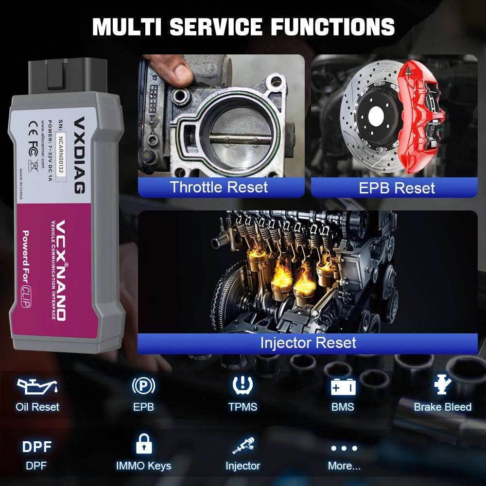 VXDIAG VCX NANO for Renault – USB | Full-System OBD2 Diagnostic & ECU Programming Tool (2006+).