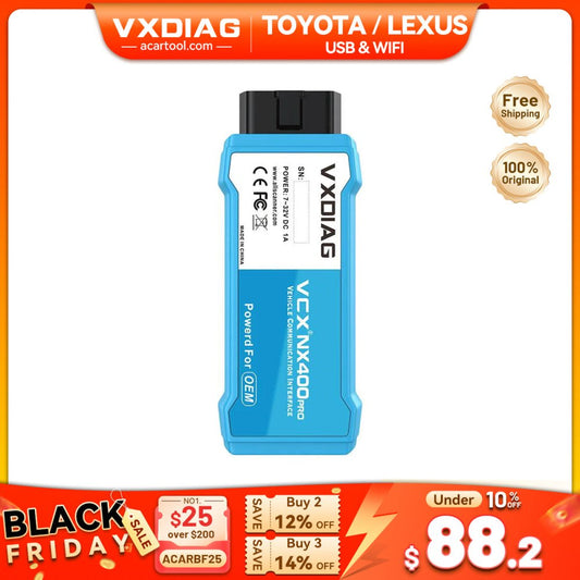 VXDIAG VCX NANO for Toyota & Lexus 2000–2025 – Full System Diagnostic Tool with WIFI & USB, Lifetime License - Vehicle - specific diagnostic tool