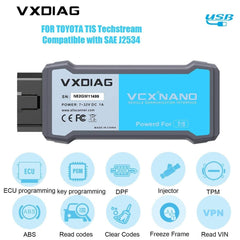 VXDIAG VCX NANO for Toyota & Lexus (2000–2025) | USB Diagnostic & ECU Programming Tool.
