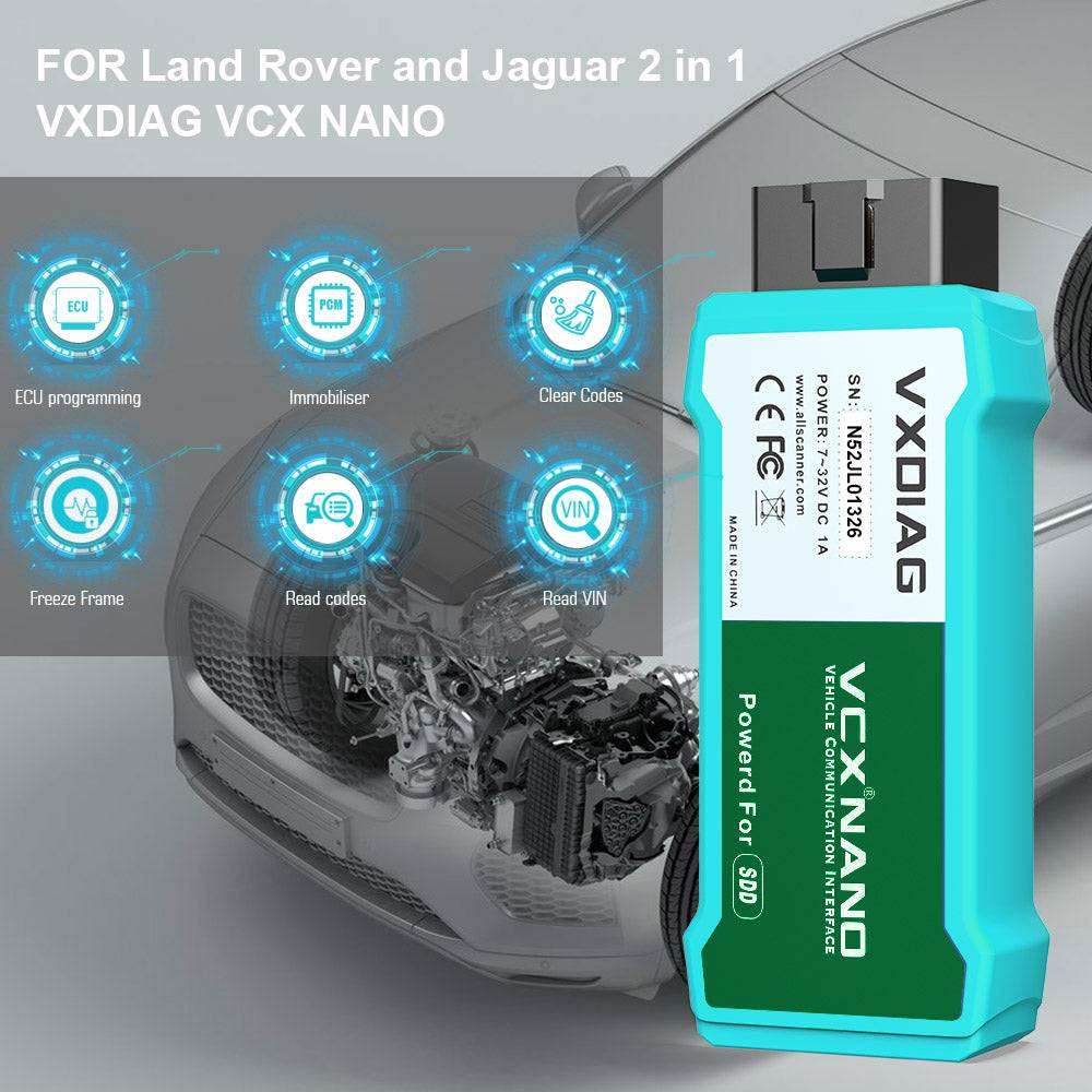 VXDIAG VCX NANO JLR (WiFi) – Full System Diagnostic Tool for Jaguar & Land Rover 2007–2016.