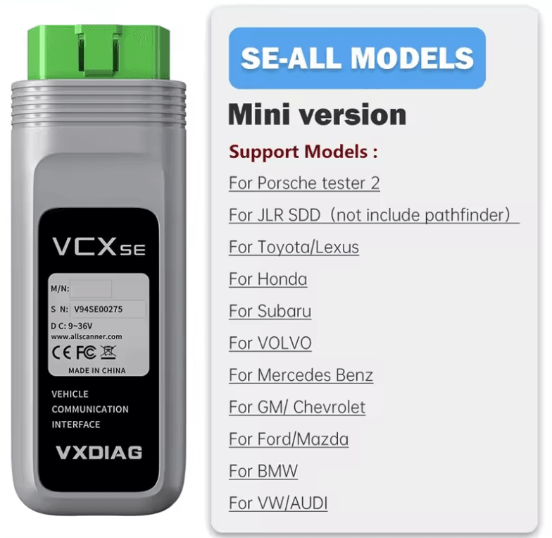 VXDIAG VCX SE Max 11 in 1 - VXDIAG Official Website