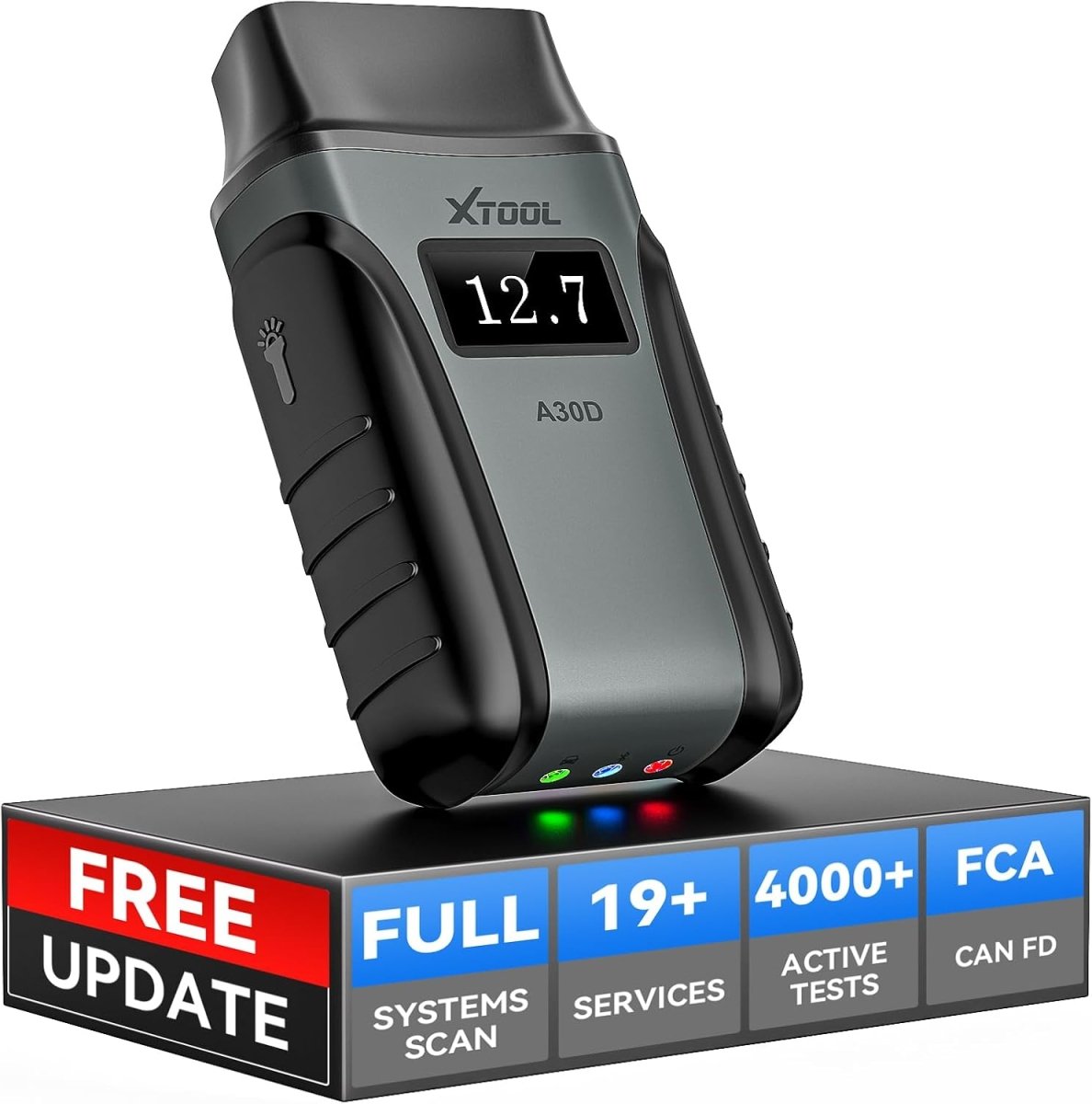 XTOOL A30D Code Reader with Bidirectional Controls, FCA & CAN FD Support, for Android & iOS, Lifetime Update