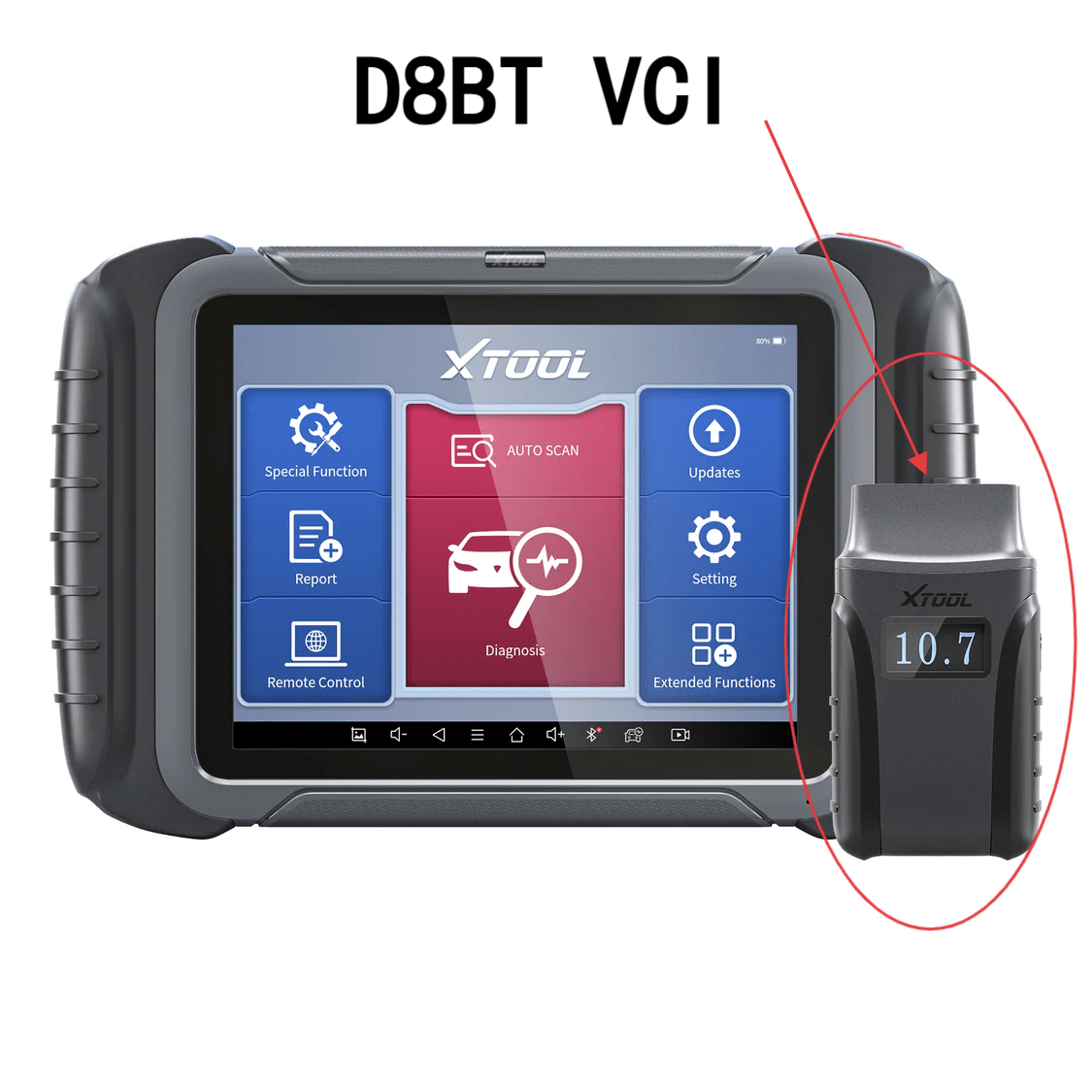 XTOOL Custom Bluetooth Adapter (VCI) for D8BT / A80 - Cable&Adapter